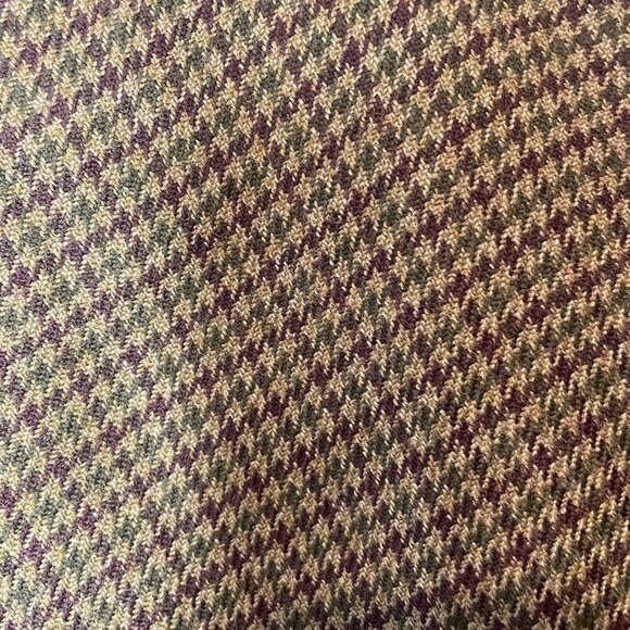Oscar de la Renta Mens Houndstooth Wool Sport Coat Blazer Brown 42 L 2 Academia - Picture 3 of 7